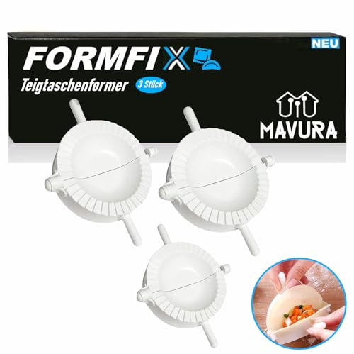 MAVURA Living Ravioli Lot de 3 emporte-pièces en forme de moules à pâte Blanc