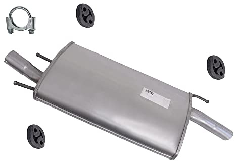 ATEC Germany Auspuff Schalldämpfer Set 1x Endschalldämpfer, mit | Kompatibel mit: FORD FIESTA IV, MAZDA 121 III