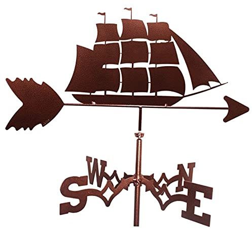 Wetterfahne aus Edelstahl,Segelschiff,Wetterfahne,Dekoration für Ihr Haus,Garage,Kuppel,Scheune oder Pavillon