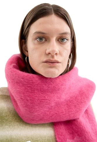 Compania Fantastica Strickschal mit Fransen, rose, One size