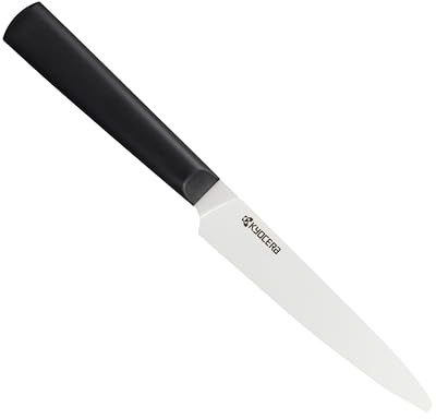 INNOVATIONwhite 5 Ceramic Tomato Knife - White Z212 Micro Serrated Blade with Non-Slip Black Handle