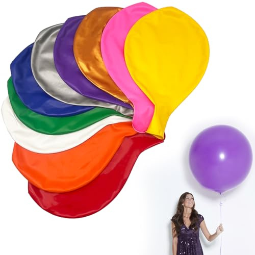 Jätte Ballonger 36 Tum Stora Latexballonger - Färgglada för Barn Dop, Födelsedag, Bröllop