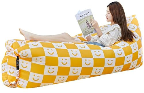 Aufblasbarer Safa, Wasserdichtes Luftsofa mit Tragbarem Paket, Aufblasbare Liege,Luft Sofa Couch für Das Reisen, Kampierend, Wandernd ,Tragbares Leicht Aufblasbarer Liege mit Aufbewahrungstasche (d)