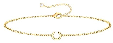 TINGN Pulsera de Oro Plata para Niñas Mujeres - Pulsera Delicada Fina Chapada en Oro de 18K/Oro Blanco con Letras Pulseras Personalizadas Dama de Honor Regalo de Cumpleaños para Mujeres Adolescentes