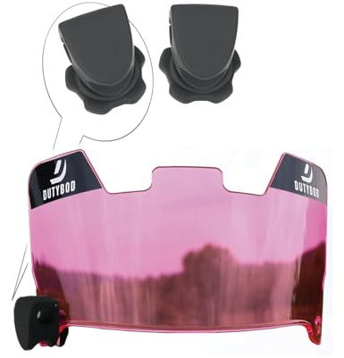 Visiera da calcio, visiera trasparente per casco da calcio, antigraffio, adatta per caschi da calcio per adulti e ragazzi (rosa trasparente)