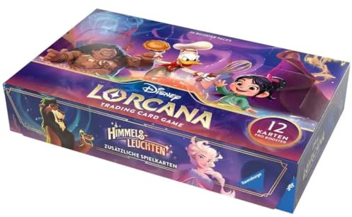 Lorcana Himmels-Leuchten - Display Box mit 24 Booster Packs - DEUTSCH - Himmelsleuchten Sammelkarten NEU & OVP und BB-Toy-Trades Toploader