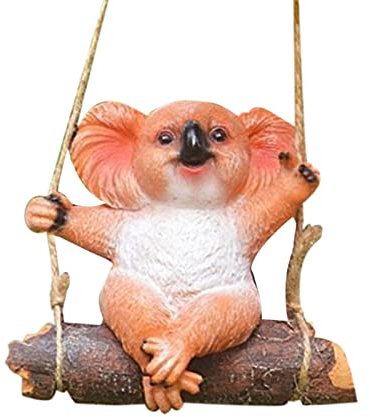 QQYDZSW Ästhetischer Raumdekor-Akzent, TV-Tisch-Mittelstück, Kunststatue, hängende Schaukel, Tier-Garten-Skulptur, Dekoration for den Hof, Zubehör, wasserfest, Koala(Koala)