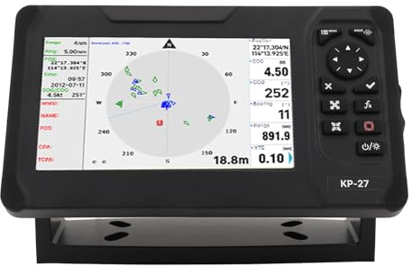 7-Zoll-Marine-Kartenplotter Farb-TFT-LCD-Bildschirm IP66 Wasserdicht Genaue Identifizierung Bootsplotter Fischfinder für Schiffs-Yacht-Ersatzteile