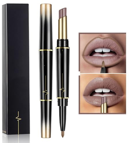 16 Farben langanhaltender Lippenstift und Lippenkonturenstift-Kombination, Lippenkonturenstift und Lippenstift für Frauen, langanhaltender Lippenstift,matter Lippenkonturenstift (01#)