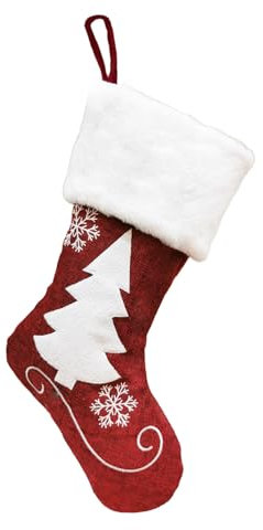 Wambere 2 Stück Nikolausstrumpf Geschenktasche Gestrickt Weihnachtsstrumpf Weihnachtsdekoration Christbaumschmuck Weihnachtssockenanhänger Weihnachtsbaumschmuck Weihnachtsanhänger,Weihnachtsbaum