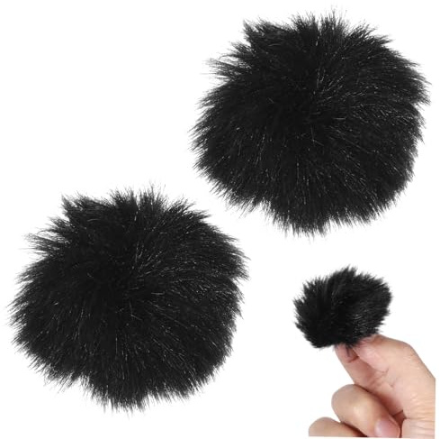 UPKOCH 2stücke Mikrofon Windschutz Furry Windscreen Geräuschreduzierung Leichtes Design Einfache Installation Für Lavaliermikrofone Und Videoaufnahmen