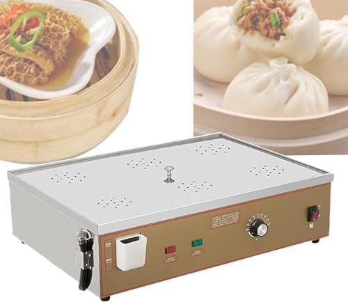 JJENXYYDS Vaporizadora Comercial para Bollos, máquina de Acero Inoxidable para cocinar al Vapor en el hogar,tamaño de vaporera de 13 a 20 cm para Bollos, albóndigas, Recetas de Cocina China,Six-Hole