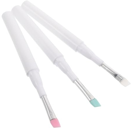 Ipetboom 3pcs Silicone Eyebrow Brush Cap for Eye Makeup Eyelash Separator Tool Reusable and Easy to Clean for Brow Grooming and Eyeshadow Application