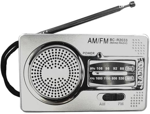 Radio Portátil, Radiogr De Transistor De Bolsillo, Radio Alimentada por Batería, Buena Recepción, Altavoces, Enchufe De Auriculares, Estéreo Claro, Duradero