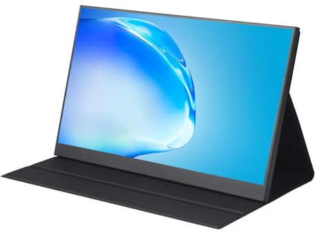 Portable Monitor, 15.6 Inch UHD HDR IPS 100% Adobe RGB 1920×1080 FreeSync Eye Care Computer Display with Type-C HDMI for Xbox PS4 PS5 Switch Laptop PC Phone Mac, with Case Stand,Black-15.6''