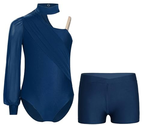 Riismen Traje Niñas Pequeñas Actividades Con Conjunto Pantalones Cortos 2 Piezas Gimnasia Deporte Y Entrenamiento Traje Salto Patinaje Artístico