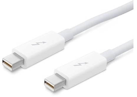 Cable Adaptador Thunderbolt 2 Blanco, Conector Thunderbolt 2 Macho A Macho, 2 M, For Cable De Datos De Monitor Multimedia