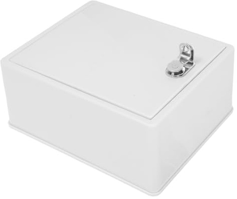 DEARMAMY Buzón de Pared para Exterior con Cerradura, Caja de Almacenamiento de Leche en Color Marfil con Capacidad Amplia, Contenedor Multifuncional para Distribución y Seguridad
