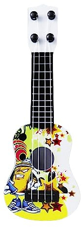 ZYIHNIRB Kindergitarre, 4 Saitige Mini Gitarre, Musikinstrument, Ukulele Spielzeug für Die Frühe, Lernspielzeug für Vorschulkinder, Musikalisches Gesc, Graffiti-Muster