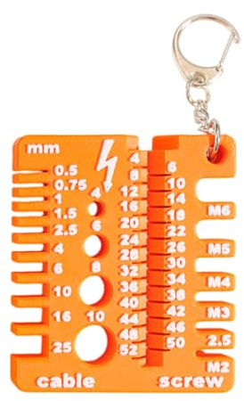 FGDTREE Herramienta de medición de tornillo portátil, herramienta de medición de tornillo de alambre, dispositivo de medición práctico para tuerca, perno, rosca, medidor de medición duradero para
