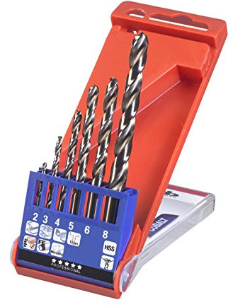 kwb Set di punte per metallo HSS-E - set di punte per trapano, 6 pezzi con lega di cobalto