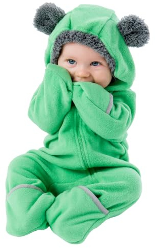 Cuddle Club Unisex Baby Fleece Bunting Strampler für Kleinkinder und Kleinkinder | Dino Baby-Strampler mit Kapuze, Autositzfreundlich, wandelbare Fäustlinge und Schühchen, warme Jacke, Winteranzug-Kleidung