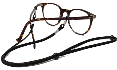 GERNEO® - Valencia – hochwertiges Brillenband Wildlederoptik - Unisex PU Brillenkordel für Sonnenbrillen & Lesebrillen – Halterungen silber