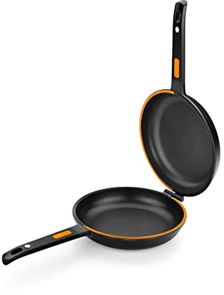 Bra EFFICIENT DUO, 24 cm omelettpanna, gjuten aluminium, Platinum Plus non stick PFOA fri, lämplig för alla typer av hällar och induktion, svart | Gjuten aluminium, 24 cm diameter, tre non-stick lager, 100 % PFOA-fri, alla typer av spisar, non-stick beläggning, PFOA-fri