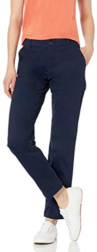 Amazon Essentials Women's Curvy Straight-Fit Stretch Twill Chino Trousers, Navy, 16