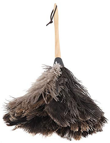 Plumero de Plumas, Plumero Avestruz Grande, Mango Antideslizante Cómodo, Lavable, Reutilizable para Libros, Teclado, Oficina, Hogar