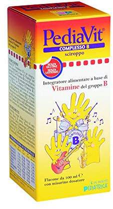 PediaVit Complesso B | Integratore alimentare a base di Vitamine del gruppo B | flacone da 100ml con misurino dosatore