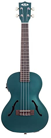 KALA KA-JTE-BKGN - Brooklyn Green Archtop Tenor Ukulele, with EQ & Case (UC-T)