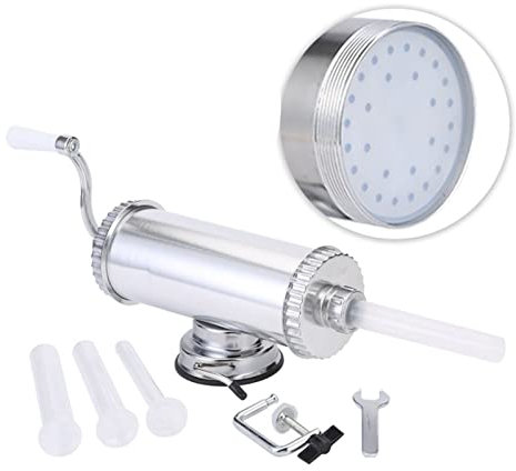 Wurstfüller 2 5kg Aluminium horizontale Wurstspritze hausgemachte Wurstfüller mit Saugbasis und 4 Fülldüsen Fleischfüllende Trichter (Kapazität : 5 lbs, Color : MF-2005)