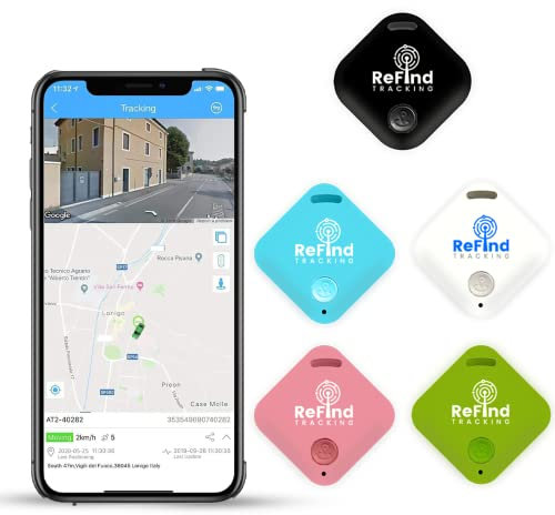 ReFind R4 Smart Tracker für Android und iPhone. Mini GPS Tag Bluetooth 5.Empty Schlüsselfinder. Samsung AirTag Alternative für Schlüssel, Haustiere, Geldbörsen und Gepäck (Blau)