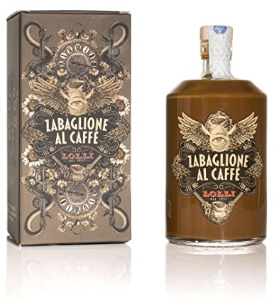 LOLLI Liquore zabaione e caffè, Liquore artigianale, bottiglia limited edition in astuccio serigrafato, 700 ml. 17% vol.