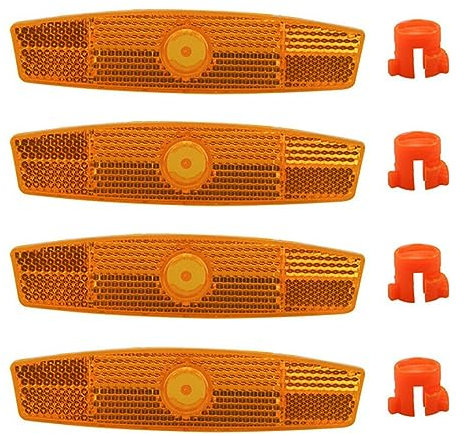 1/4 Stück Fahrradspeichenreflektor Mountainbike Fischförmige Stahlfelge Speichenreflektoren Fahrrad Felge reflektierendes Licht Fahrradteile (Farbe: 4 Stück - Orange)