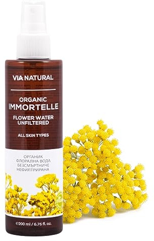 Biofresh cosmetics Eau florale non filtrée pour le visage, le corps et les cheveux, soins pour le visage, démaquillant, enlève le maquillage, nettoyant visage, skincare 200 ml (Immortelle, 200ml)