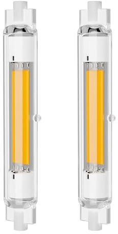 Xinwanhong R7S LED 118mm Dimmbar, LED R7S 118mm 30W Birne, 3000LM, Ersetzt 300W Halogenlampen, Natürlich Weiß 4500K, Kein Flackern, 360°Abstrahlwinkel, AC220-240V, 2er Pack