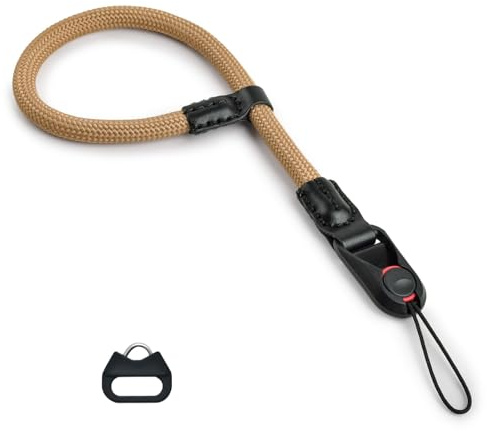 VOVMOEYA Quick Release Camera Wrist Strap for DSLR,Camera Hand Strap Rope Compatible with Sony Fujifilm Canon Nikon,Brown