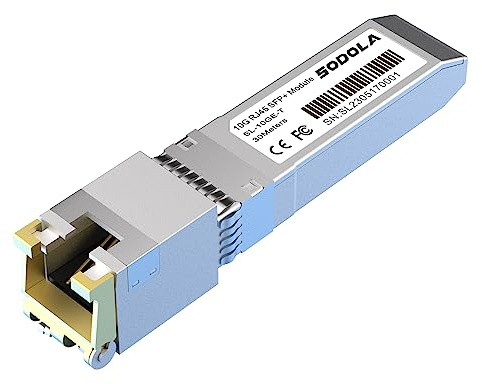 SODOLA 10GBase-T RJ45 SFP+ Module (1 Pack), SFP Transceiver | 10G SFP+ RJ-45 Kupfer-Transceiver für SODOLA,Plug and Play, Hot Pluggable, bis zu 30m Entfernung Kupfer SFP-Module