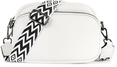 TANTOMI Umhängetasche Damen Klein, PU Leder Crossbody Bag Damen Handytasche zum Umhängen, Handtasche Damen Klein mit Breitem Schultergurt, Damen Tasche Tägliches Arbeiten, Einkaufen,Reisen