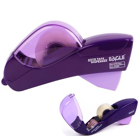 Distributore Automatico di Nastro Adesivo, Dispenser di Nastro Adesivo con 1 Rotoli di Nastro Adesivo, Adatto per Nastri di Larghezza 12 mm e 19 mm, per Confezioni Regalo, Album di Ritagli e Buste