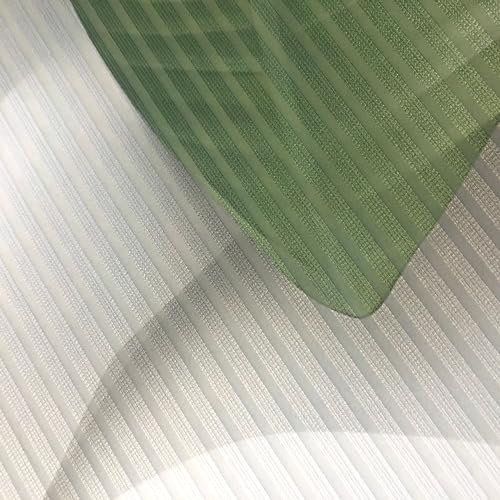 HOME in green HIG LISON Schiebegardine recyceltes Polyester, 245x60 cm, Blättermotiv, Farbe:grün, Größe:245 x 60 cm, Anzahl:4er Set (2X, 2X)