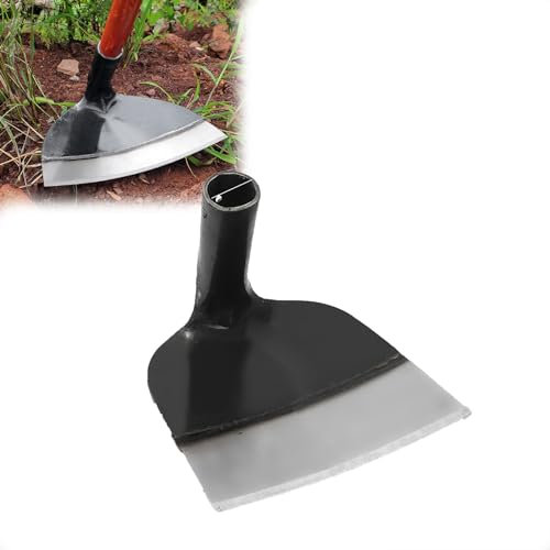 Zappetta per erbacce da giardinaggio in acciaio per impieghi gravosi, zappa da giardino a testa cava in acciaio inox, zappetta per erbacce da giardino, attrezzi da giardino (18.5cm)