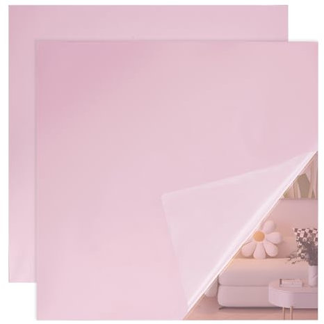 OLYCRAFT 2 Pieza de Láminas Acrílicas de Espejo de Oro Rosa de 30x30x0.3cm Láminas de Espejo Reflectantes de Acrílico Cortadas con Láser Láminas Acrílicas Cuadradas para Manualidades Bricolaje