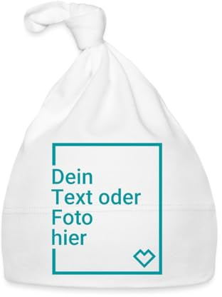 Spreadshirt Baby Mützchen Selbst Gestalten | Personalisierte Baby Bio-Mütze | Personalisierbare Baby Mütze Mit Foto Oder Text