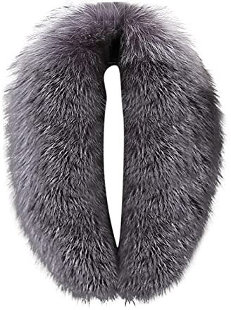 NNGOTD Damen Fellkragen Pelzkragen Kunstfell Kunstpelz Winter Schal Wärm Fuchspelz Kragen Pelz Schal Stola