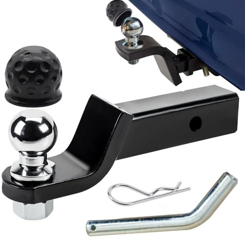 Anhängerkupplung Adapter für Us-Fahrzeuge,2 Zoll/50 mm Anhänger Kugelhalterung,Kupplungskugel Anhängerkupplung,Kugelkopf Ackerschiene für Wohnwagen, LKWs, Kugelanhängerkupplung