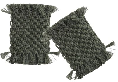 Set di 2 supporti per pentole fatti a mano, in cotone, resistenti al calore, per l'uso in cucina