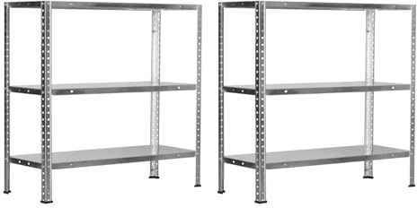 Pack 2 Estanterías Modulares Metálicas SteelSmart con 3 Baldas 120kg 70x30x70cm 7house